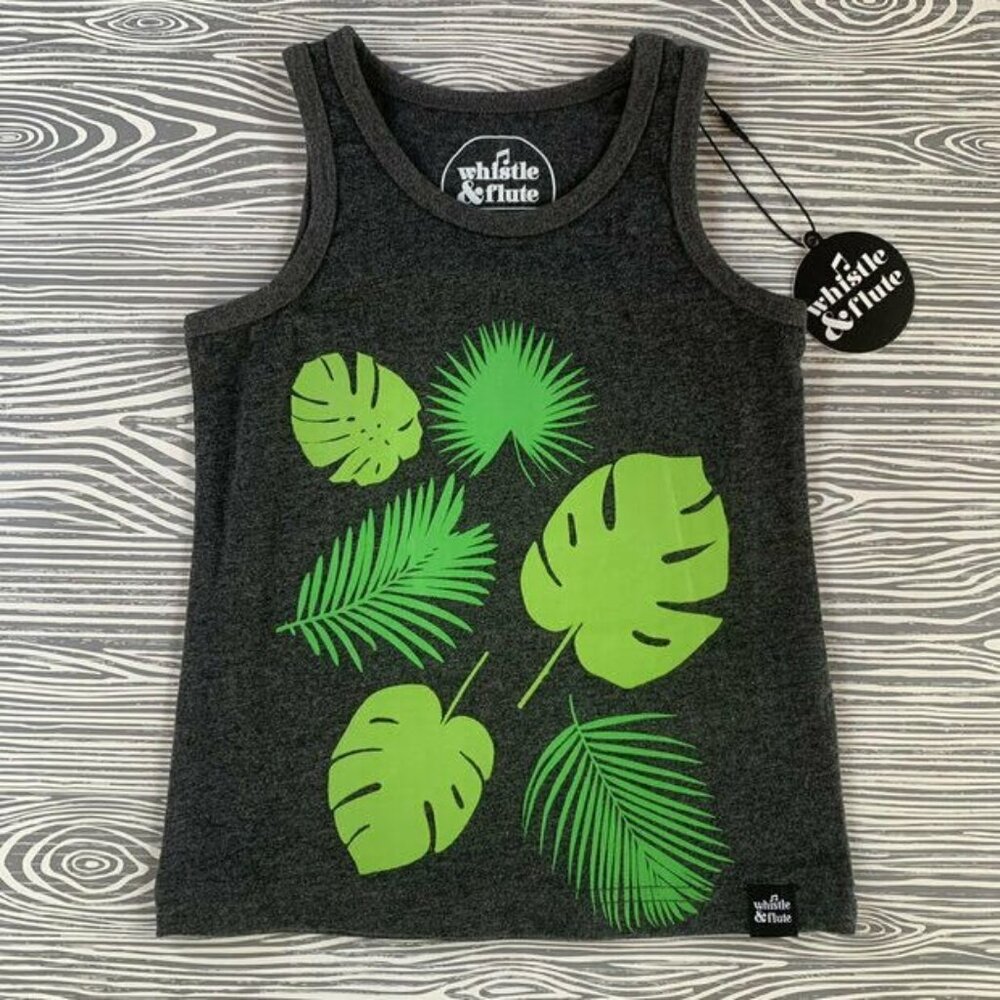 Whistle & Flute Palm Leaves Tank 3-4 NWT